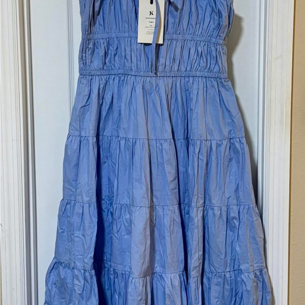 JessaKae Blue Birdie Midi Dress